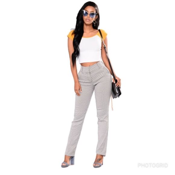 Fashion Nova Yvonne Checked Pants Sz 2X - Picture 2 of 8